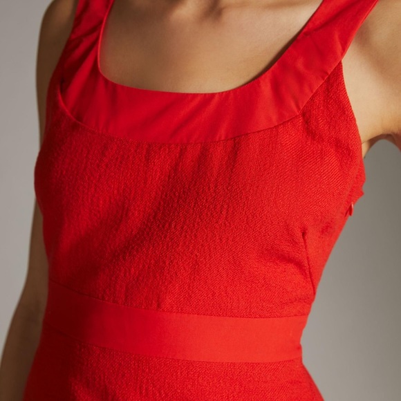 ✨ Anthropologie Scoop-Neck Mini Dress Sz 14 - Picture 3 of 6